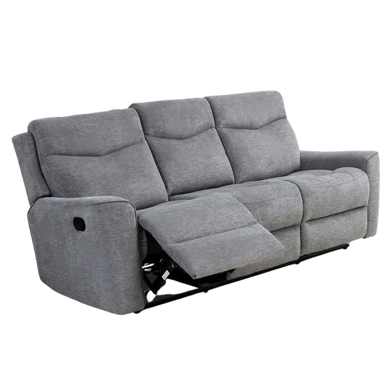 Fabric Motion Recliner Sofa Set Cosmic Light Gray Manual 3+2 Seater - TRENDZ