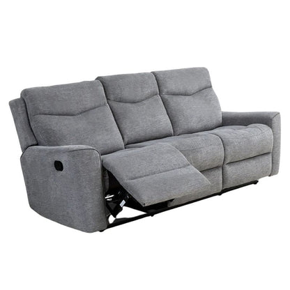 Fabric Motion Recliner Sofa Set Cosmic Light Gray Manual 3+2 Seater - TRENDZ