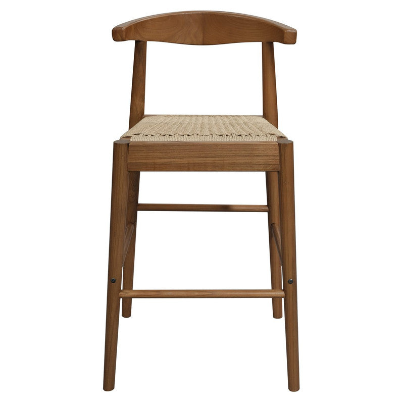 Arden Solid Oak Loom Kitchen Counter Stool (Almond) - TRENDZ