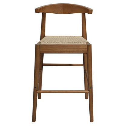Arden Solid Oak Loom Kitchen Counter Stool (Almond) - TRENDZ