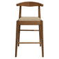Arden Solid Oak Loom Kitchen Counter Stool (Almond) - TRENDZ