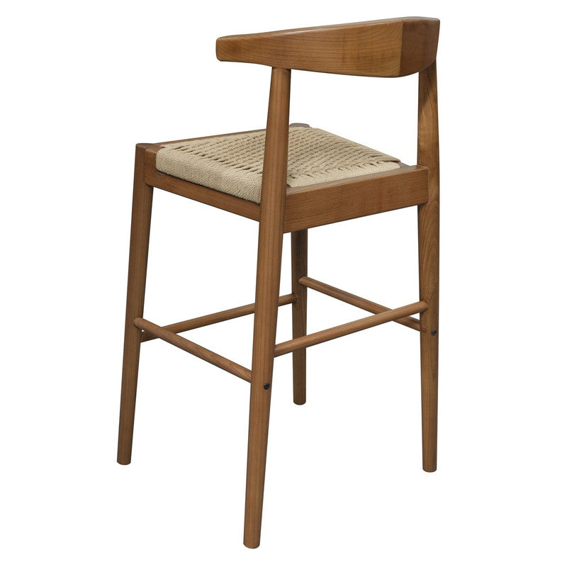 Arden Solid Oak Loom Kitchen Counter Stool (Almond) - TRENDZ