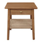 Kelly 1-Drawer Bedside Table (Almond) - TRENDZ