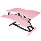 Fortia Desk Riser 77cm Wide Adjustable Sit to Stand for Dual Monitor, Keyboard, Laptop, Pink - TRENDZ