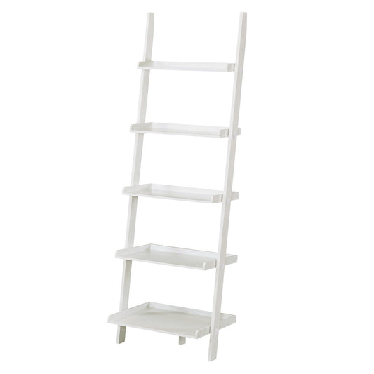 Sarantino Aster 5-Tier Ladder Shelf in White - TRENDZ