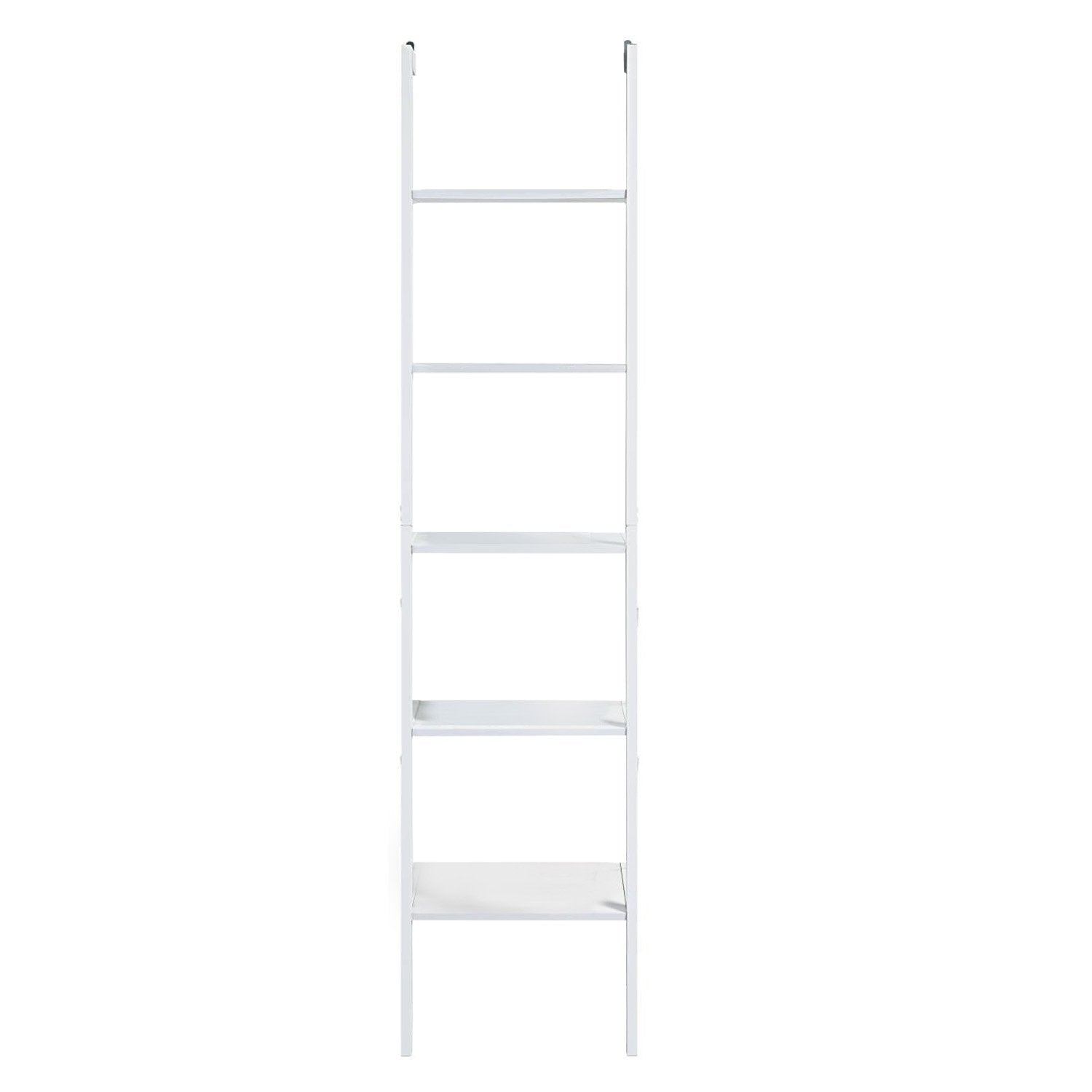Sarantino Amelia 5-Tier Ladder Shelf in White - TRENDZ