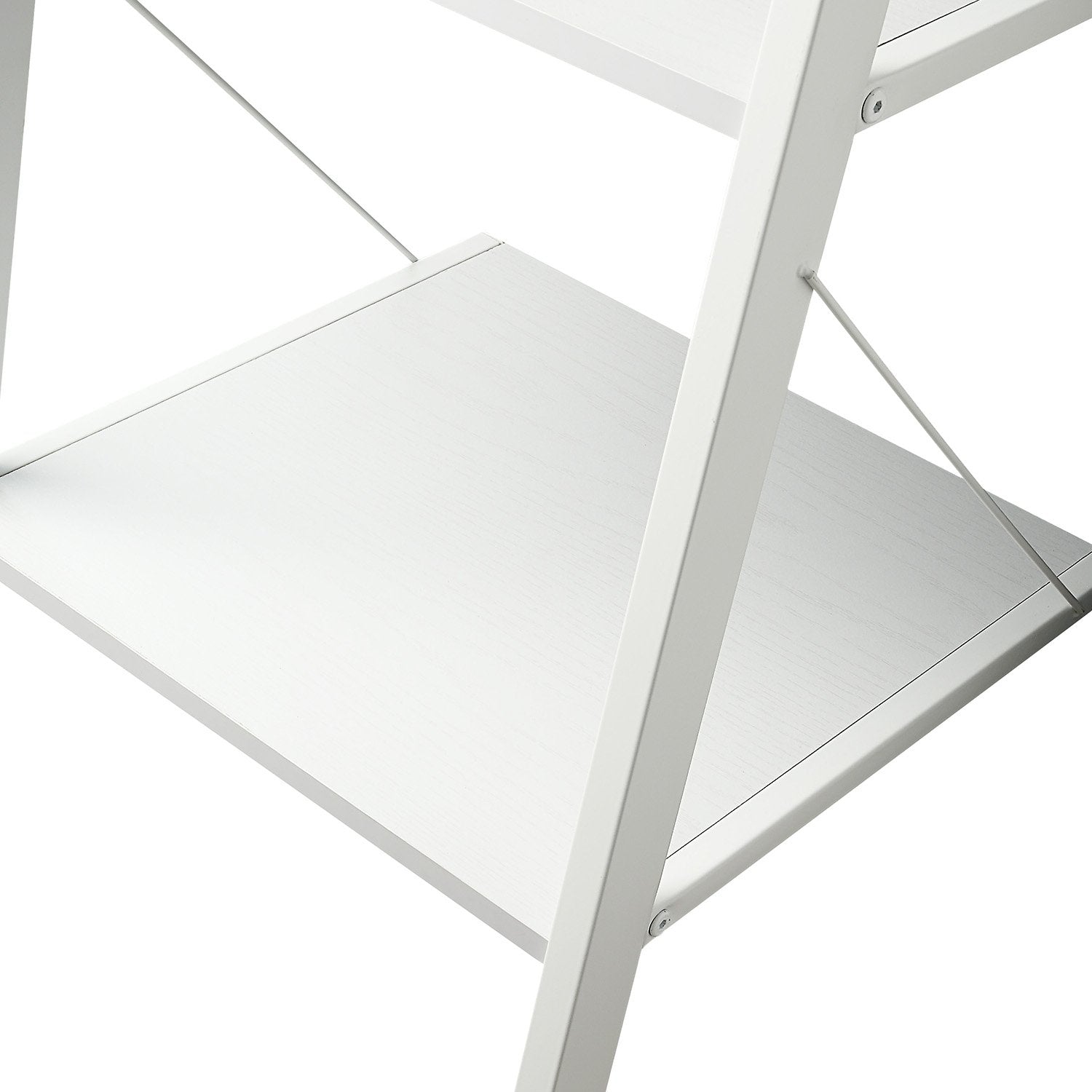 Sarantino Amelia 5-Tier Ladder Shelf in White - TRENDZ