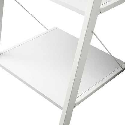 Sarantino Amelia 5-Tier Ladder Shelf in White - TRENDZ