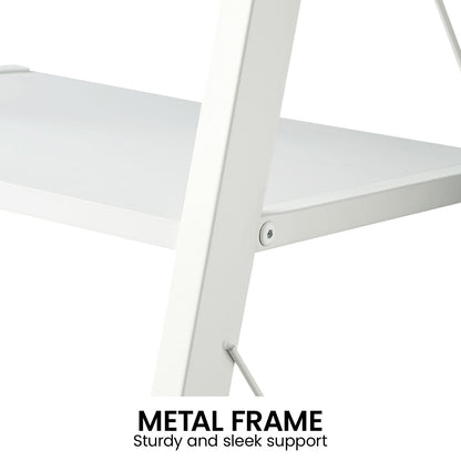 Sarantino Amelia 5-Tier Ladder Shelf in White - TRENDZ