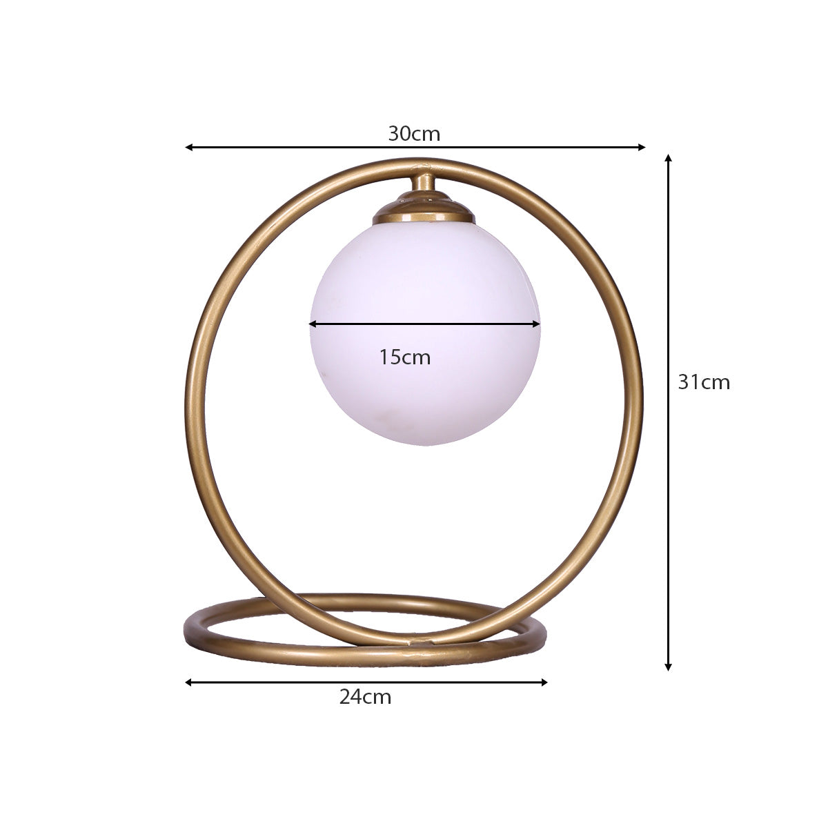 Sarantino Gold Metal Table Lamp - TRENDZ