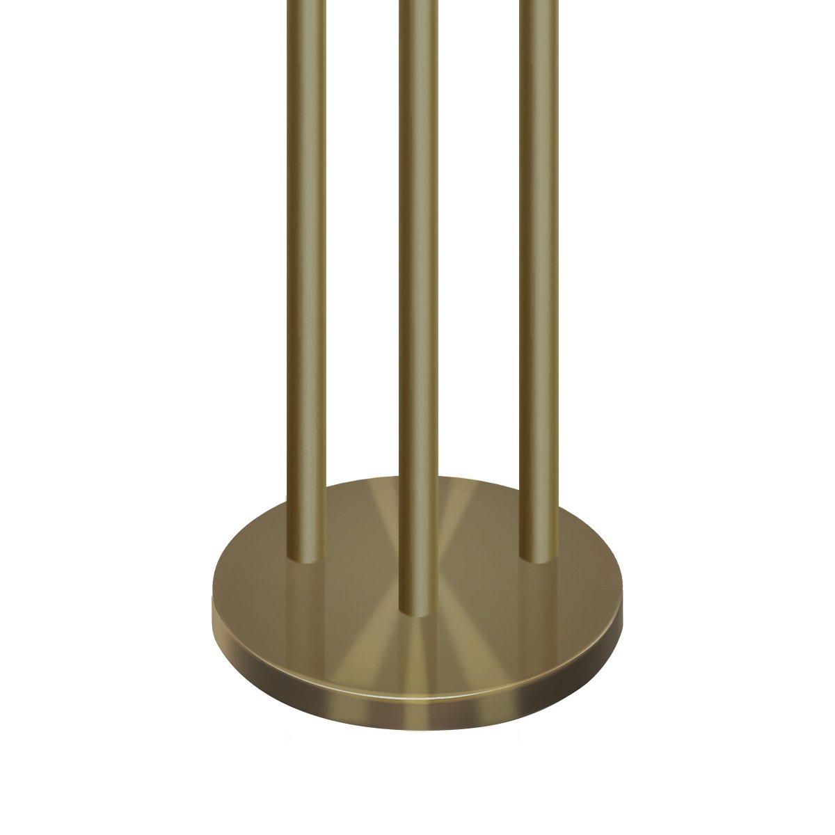 Sarantino Trio Floor Lamp – Brass Poles with Black Tapered Shades