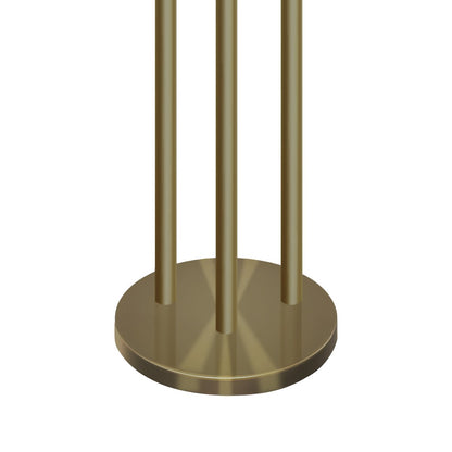 Sarantino Trio Floor Lamp – Brass Poles with Black Tapered Shades