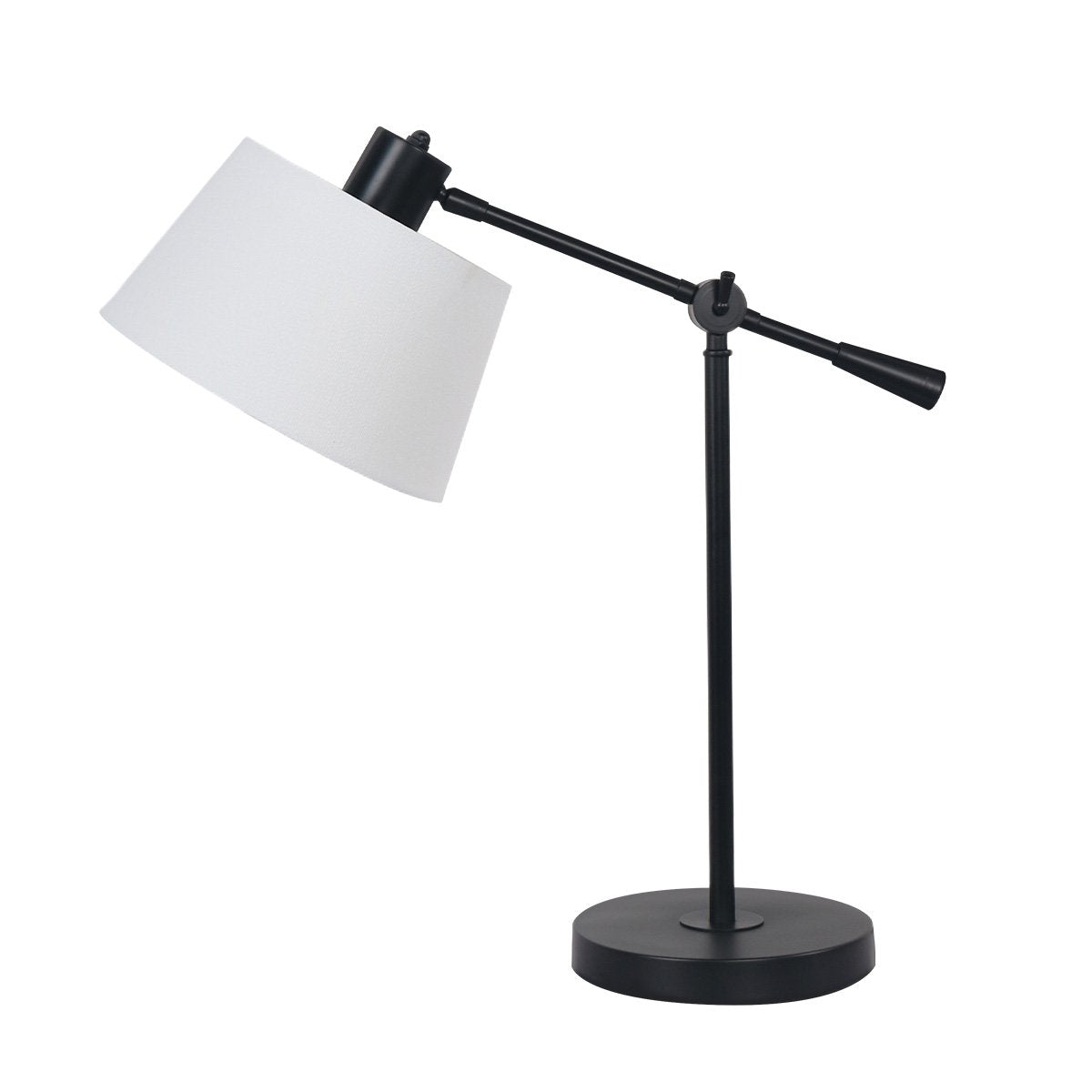 Sarantino Adjustable Metal Table Lamp In Black - TRENDZ