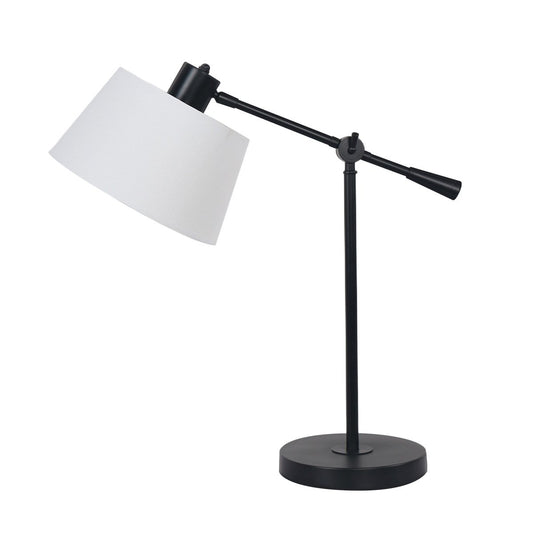 Sarantino Adjustable Metal Table Lamp In Black - TRENDZ