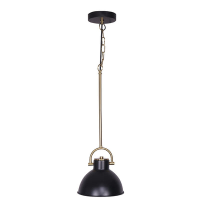 Sarantino Black &amp; Gold Pendant Light – Adjustable Height with Swivel Mount