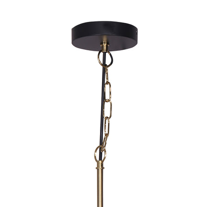 Sarantino Black &amp; Gold Pendant Light – Adjustable Height with Swivel Mount