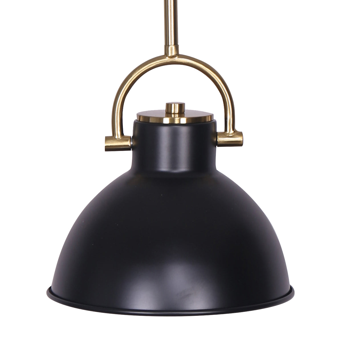 Sarantino Black &amp; Gold Pendant Light – Adjustable Height with Swivel Mount