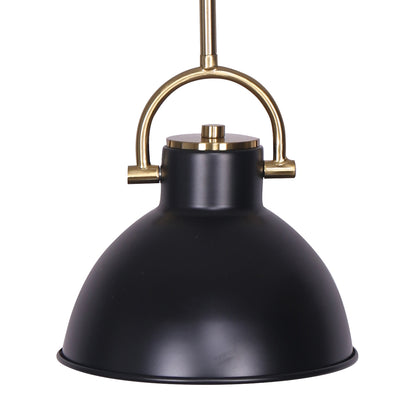 Sarantino Black &amp; Gold Pendant Light – Adjustable Height with Swivel Mount