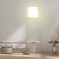 Sarantino Arc Floor Lamp – Antique Brass Finish with Cream Linen Shade