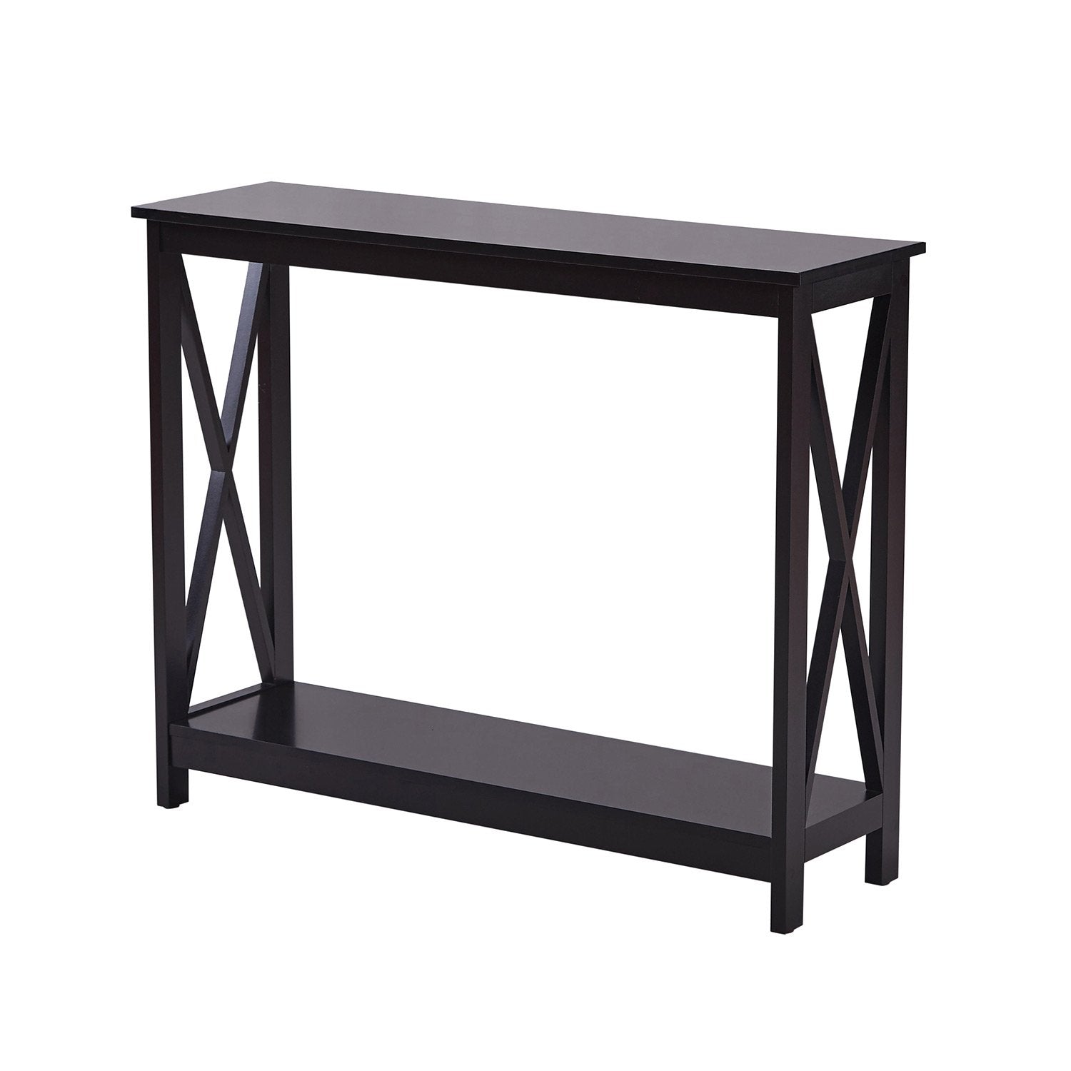 Sarantino Isla X-Frame Console Table in Black - TRENDZ