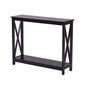 Sarantino Isla X-Frame Console Table in Black - TRENDZ