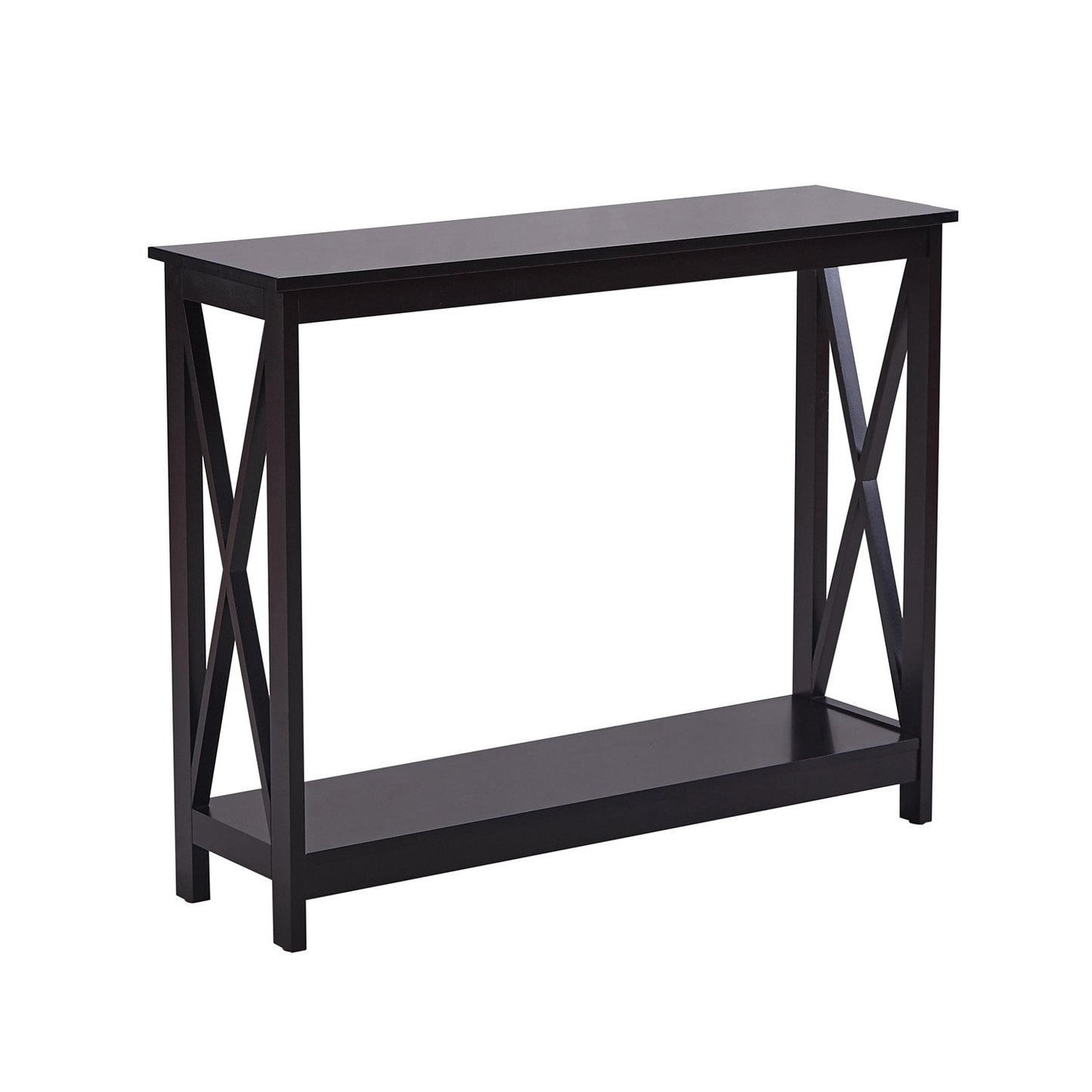 Sarantino Isla X-Frame Console Table in Black - TRENDZ