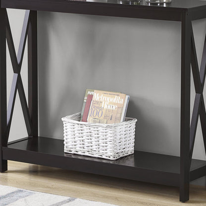 Sarantino Isla X-Frame Console Table in Black - TRENDZ