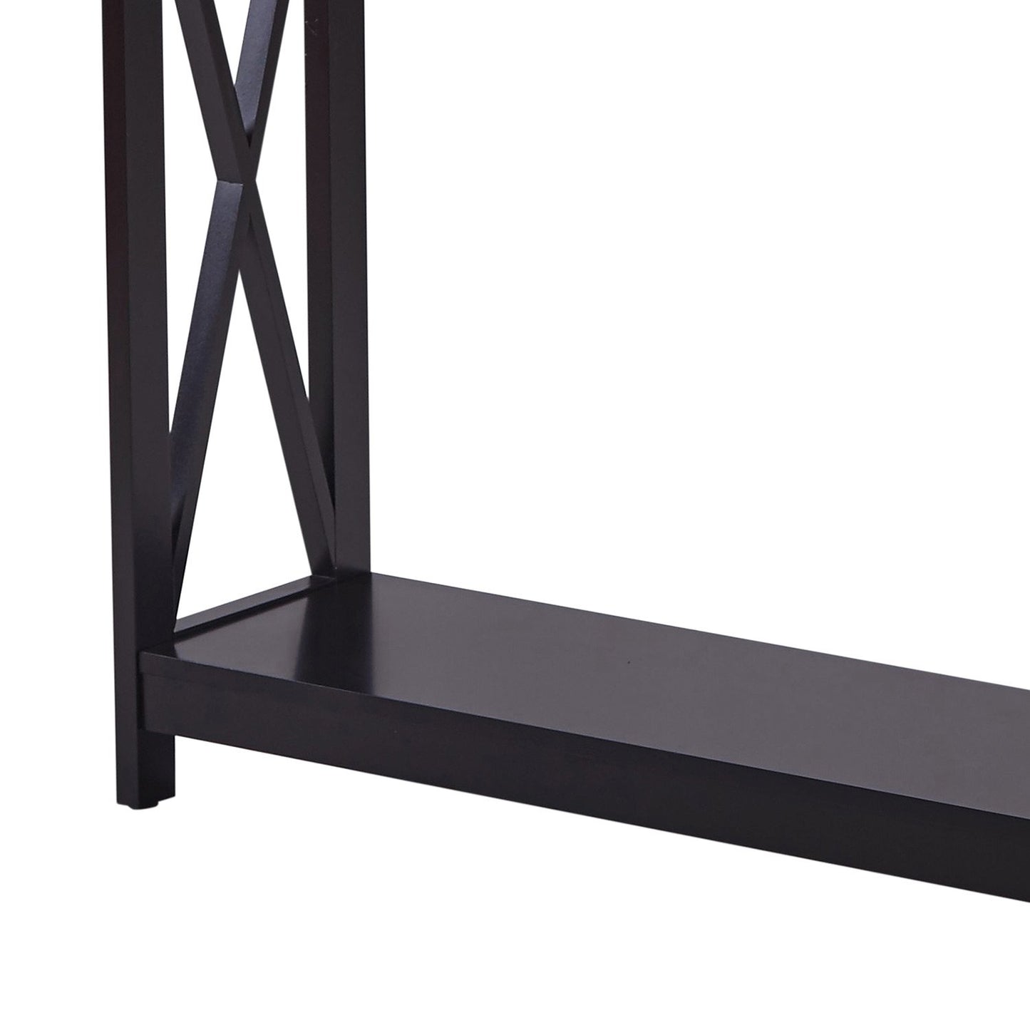 Sarantino Isla X-Frame Console Table in Black - TRENDZ