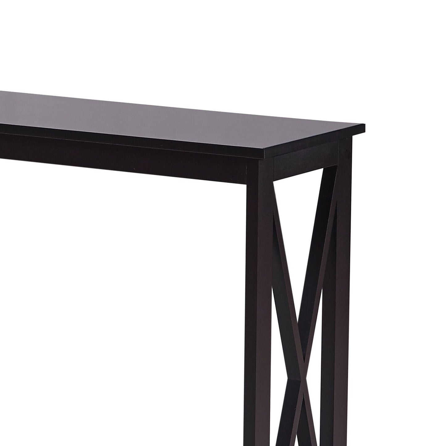 Sarantino Isla X-Frame Console Table in Black - TRENDZ