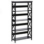 Sarantino Daphne 5-tier Cross Panel Bookshelf - TRENDZ