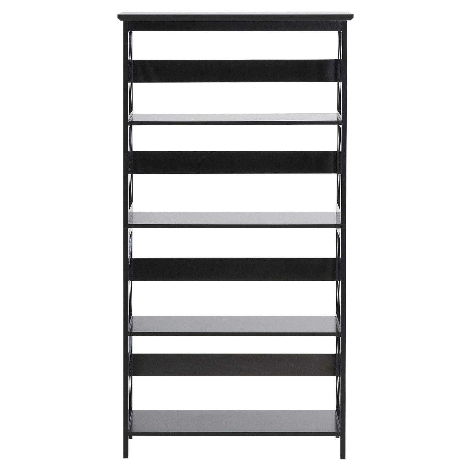 Sarantino Daphne 5-tier Cross Panel Bookshelf - TRENDZ
