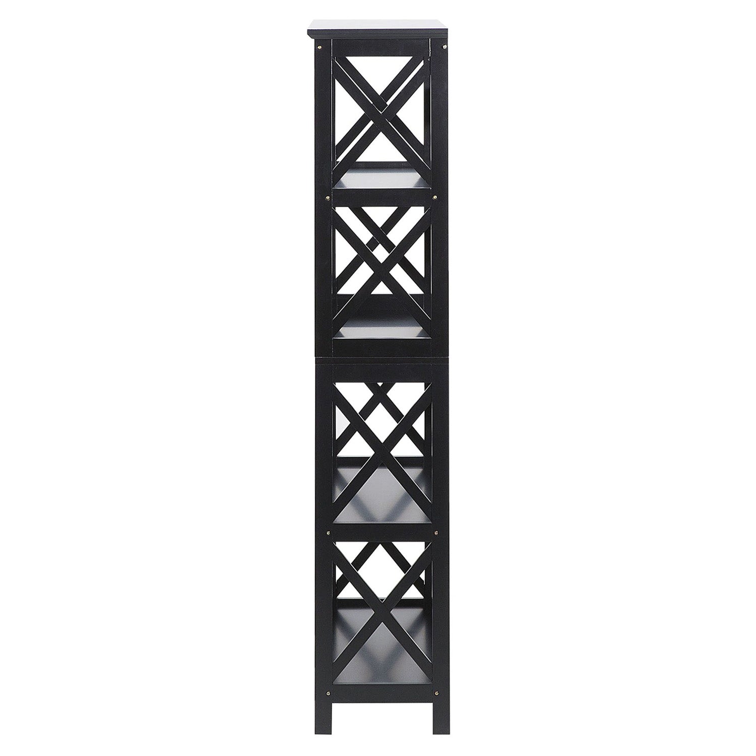 Sarantino Daphne 5-tier Cross Panel Bookshelf - TRENDZ