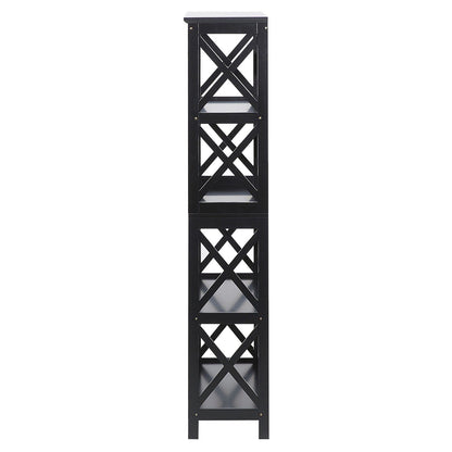 Sarantino Daphne 5-tier Cross Panel Bookshelf - TRENDZ