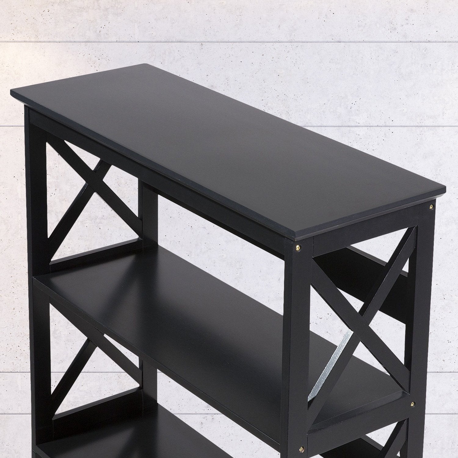 Sarantino Daphne 5-tier Cross Panel Bookshelf - TRENDZ