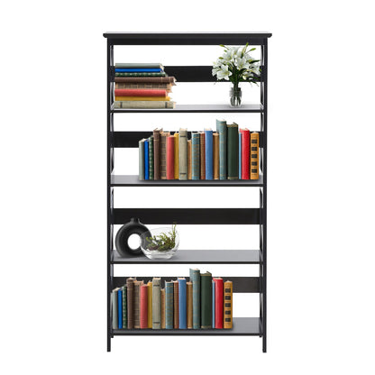 Sarantino Daphne 5-tier Cross Panel Bookshelf - TRENDZ