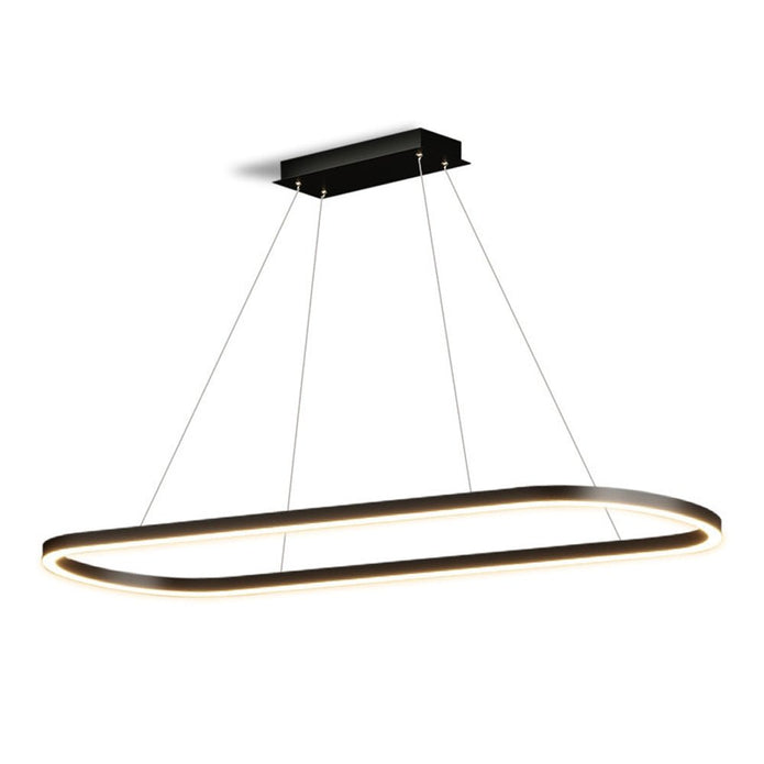 Modern Minimalist Oval LED Pendant Light – Adjustable 120cm White Chandelier