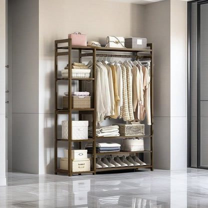 Bamboo Clothes Rack – Multi-Tier Garment & Storage Organizer (4 Sizes Available) 110cm