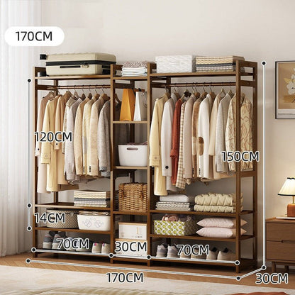 Bamboo Clothes Rack – Multi-Tier Garment & Storage Organizer (4 Sizes Available) 170cm