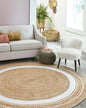 Sustainable Jute Round Rug | Decorative Floor 120 cm Rug - TRENDZ