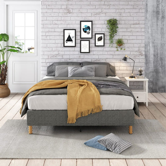 Metal Bedframe Mattress Foundation (Dark Grey) – Single - TRENDZ