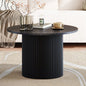 Luxe Black Ribbed Texture Wooden Coffee Table - TRENDZ