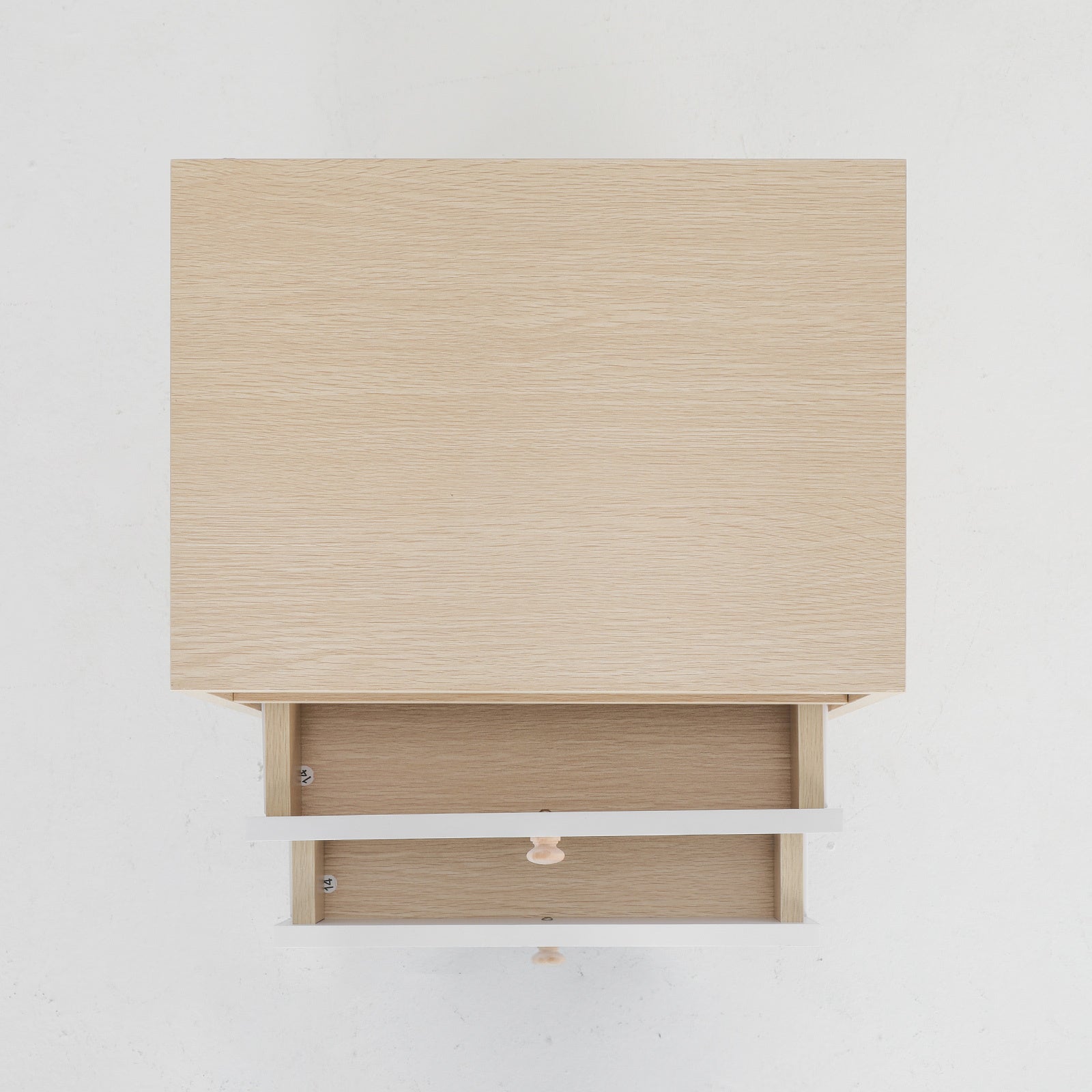 Bedside Table Side Storage Cabinet Nightstand Bedroom 2 Drawer ANYA OAK - TRENDZ