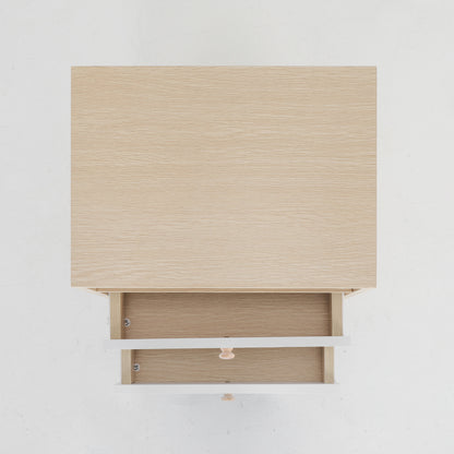 Bedside Table Side Storage Cabinet Nightstand Bedroom 2 Drawer ANYA OAK - TRENDZ