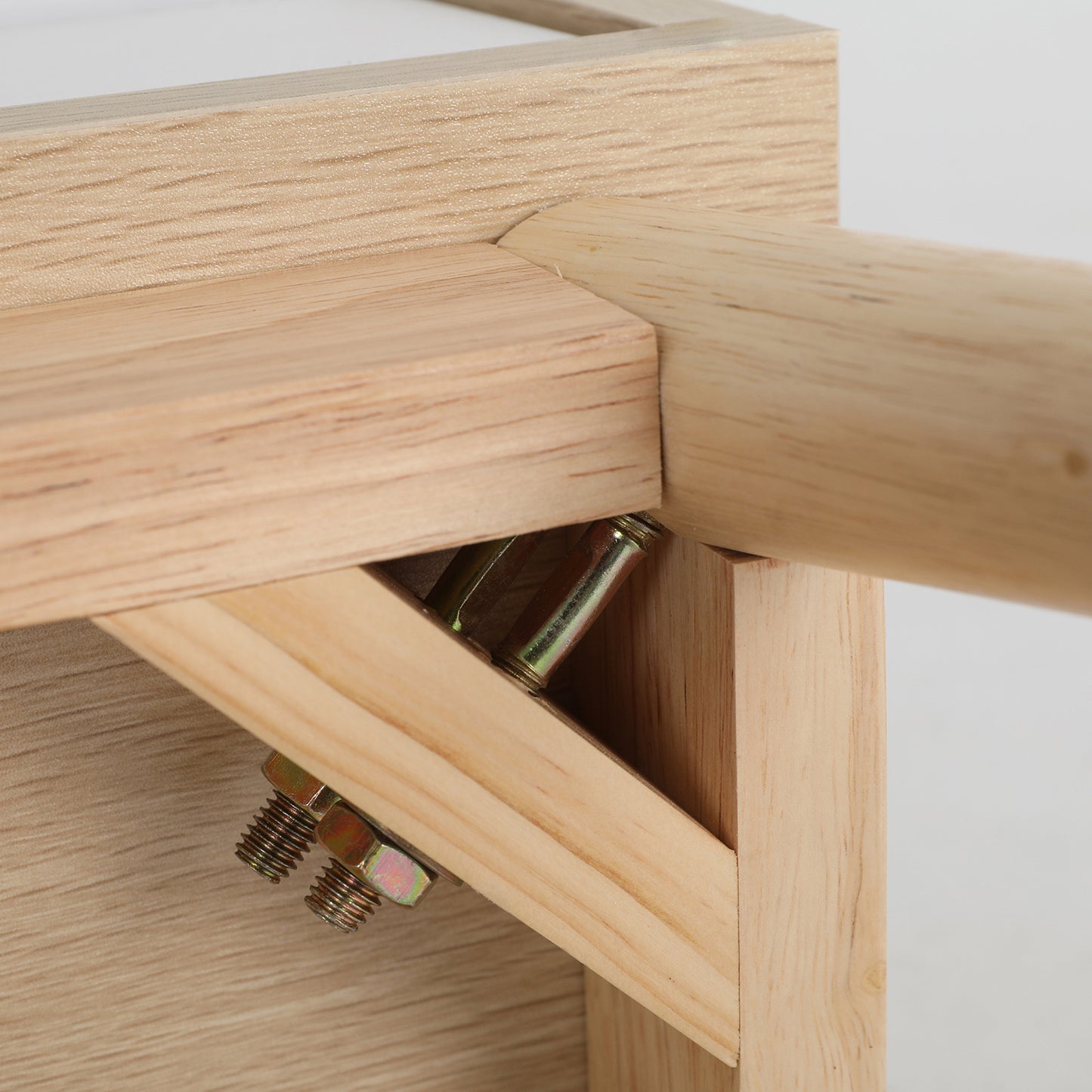 Bedside Table Side Storage Cabinet Nightstand Bedroom 2 Drawer ANYA OAK - TRENDZ