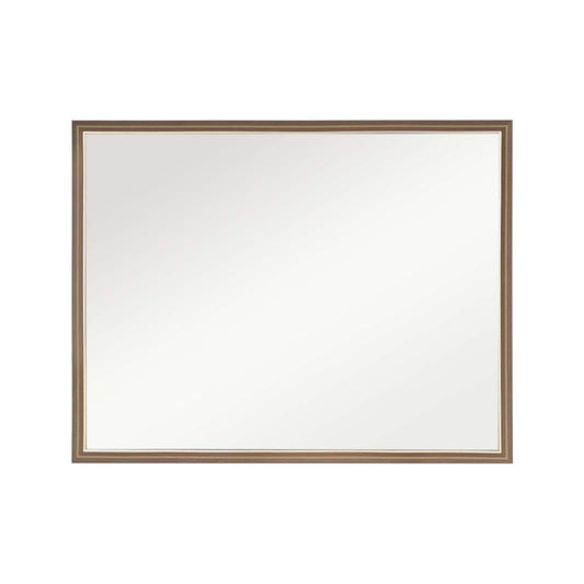 Wall Mirror Rectangular Frame Bathroom 70x90cm Antique Brown - TRENDZ