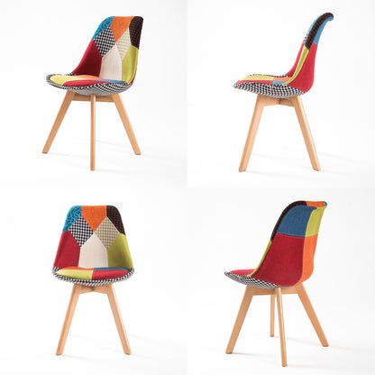 4X Retro Dining Cafe Chair Padded Seat MULTI COLOUR - TRENDZ
