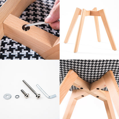 4X Retro Dining Cafe Chair Padded Seat MULTI COLOUR - TRENDZ