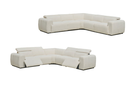 Cleo Boucle Electric Modular Lounge - Cream - TRENDZ