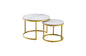 Nesting style Coffee Table - White on Champagne Gold - 60cm/45cm