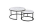 Nesting Style Coffee Table - White on Black - 80cm/60cm